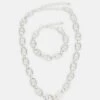 Pier One Set Unisex - Collana - Silver-Coloured