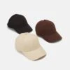 Pier One Unisex 3 PackCappellinoBlack/Dark Brown/Beige Donna Cappelli E Foulard PI954Q00J-Q11