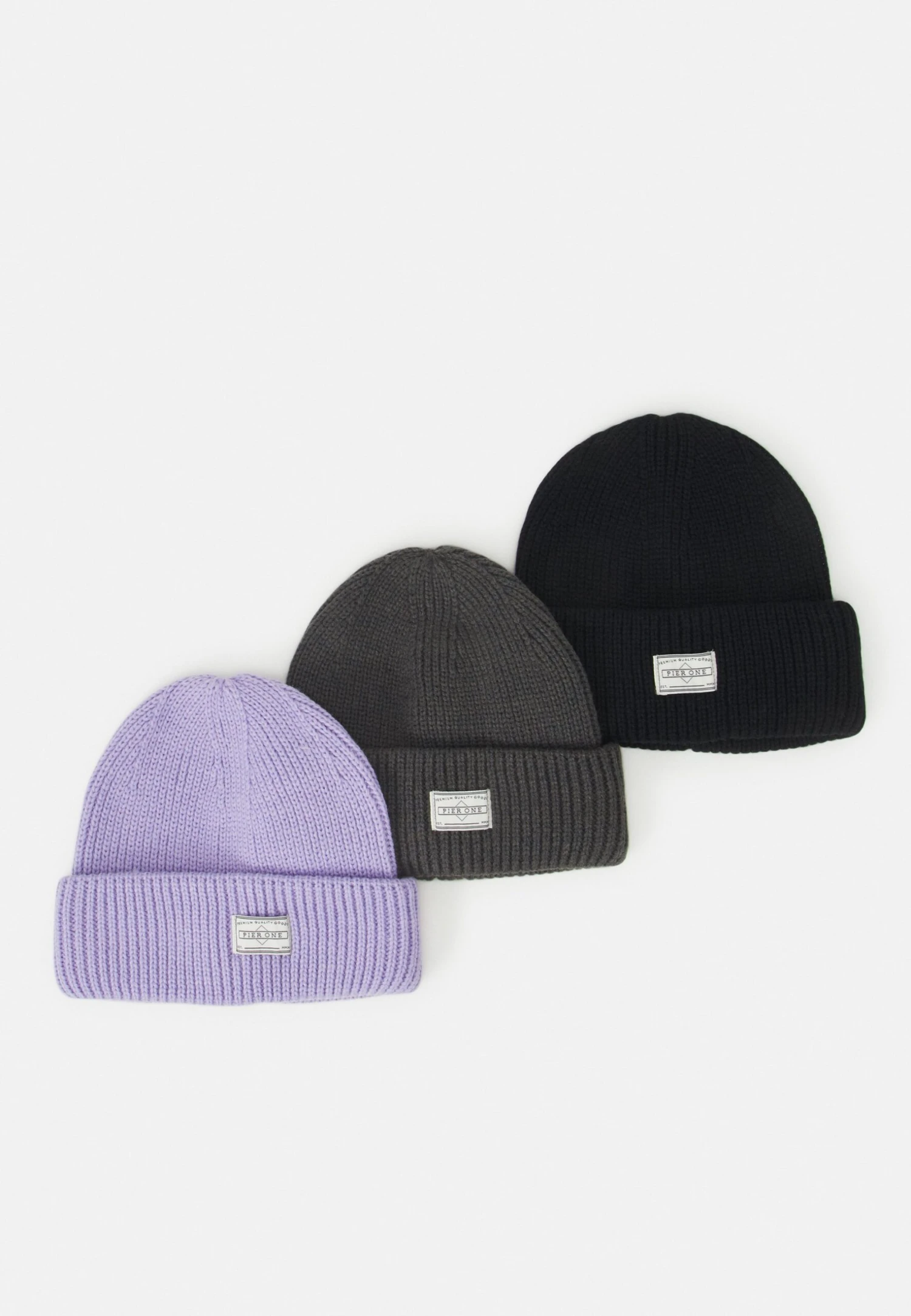 Pier One Unisex 3 PackBerrettoBlack/Dark Grey/Lilac Donna Cappelli E Foulard PI954P009-Q17 3 Pier One Unisex 3 PackBerrettoBlack/Dark Grey/Lilac Donna Cappelli E Foulard PI954P009-Q17