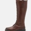 Pier One Leather Stivali Con I LacciBrown Donna Stivali PI911A0HJ-O11